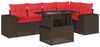 vidaXL 6-teiliges Gartensofa-Set mit Kissen, braun, Polyrattan 3269154 Bild 2