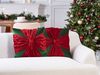 Dekokissen 2er Set MARSHMALLOW Samtstoff 45 x 45 cm Rot Grün Weihnachtsmotiv Bild 3