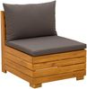vidaXL Outdoor-Sofagarnitur mit Kissen 9 Stück Braun Massivholz Akazie 3403111 Bild 5