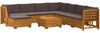 vidaXL Outdoor-Sofagarnitur mit Kissen 9 Stück Braun Massivholz Akazie 3403111 Bild 2