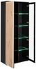 Wohnwand Cameron in Schwarz und Hickory Jackson mit Beleuchtung und Lamellen 340 x 192 x 45 Bild 3