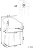 Esszimmerstuhl 2er Set WEIMAR Metall Hellbraun Bild 2