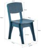 SoBuy HFST01-B Esszimmerstuhl, MDF, Lackiert, Blau, 44,5 x 86 x 41 cm Bild 3