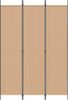 vidaXL 3-teiliger Raumteiler Beige 150 x 220 cm Stoff 42039211 Bild 4