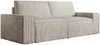Vente-unique - AMELIA Sofa SamtStoff Beige - B 95 cm x H 85 cm x L 230 cm Bild 4