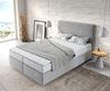 Delife 'Dream-Well' Boxspringbett mit Bonellfederkern-Matratze und Topper, Mikrofaser grau, 140x200 cm Bild 4