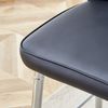 Barhocker Set aus 2, PU mit Rückenlehne & Fußstütze, 101 x 44 x 44, Schwarz/Silber Bild 5