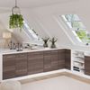 Küchenschrank für Dachschrägen R-Line Edelgrau 80 cm ohne Schräge mit 2 Türen Vicco Bild 5