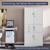 Aktenschrank abschließbar FILIP - mit Tresor & Schubladen| Büroschrank aus Stahl Metallschrank Werkstatt Mehrzweckschrank Werkzeugschrank, 185x90x40cm Grau Bild 3
