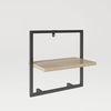 Soho - Wandregal , Floating Shelf, viel Stauraum, Materialkombination aus schwarz-mattem Metall und Eiche-Holzdekor Bild 4