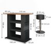 Bartisch-Set Repose Goldkraft Eiche/Anthrazit 110 x 65 cm mit 2 Barhockern Vicco Bild 2