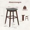 2er Set Barhocker mit Fußstütze 360° Drehbarer Thekenhocker Gepolsterter Bistrohocker Bild 2