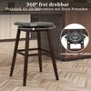 2er Set Barhocker mit Fußstütze 360° Drehbarer Thekenhocker Gepolsterter Bistrohocker Bild 5