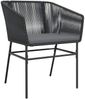 vidaXL 3-tlg. Garten-Essgruppe mit Kissen Schwarz Poly Rattan Glas 3334513 Bild 4