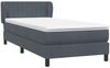 vidaXL Boxspringbett mit Matratze Dunkelgrau 80x210 cm Samt 3317674 Bild 4