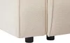 Vente-unique - BORORE Sofa SamtStoff Beige - B 231 cm x H 75 cm x L 256 cm Bild 5