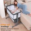 OUNUO Beistellbett für Neugeborene mit Rädern, Aufbewahrungskorb, Matratze Bild 3