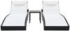 vidaXL Sonnenliegen 2 Stk. mit Tisch Poly Rattan und Textilene Schwarz 44894 Bild 2