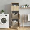 vidaXL Wäscheschrank mit Tür Sonoma 50 x 68 x 162 cm Holzwerkstoff 3422794 Bild 4