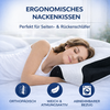 YaLiva_Decor® Kopfkissen ergonomisch, orthopädisch, gegen Nackenschmerzen & mit Memory Foam, Schwarz, 62 x 34 x 12 cm Bild 5