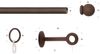 GARESA Gardinenstange ESPERANCA, Ø 16 mm, 1-läufig, Wunschmaßlänge, verschraubt, Metall, rustikale Vorhanggarnitur, verlängerbar, Eisen, Endk. Kugel, m. Ringe Bild 3