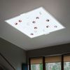 LED Deckenleuchte, Glas, Stahl, rot, weiß, klar, L 29 cm Bild 5