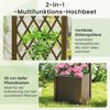 COSTWAY Blumenkasten (1 St), mit Rankgitter, Hochbeet für Kletterpflanzen, 40x40x140cm Bild 4