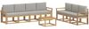 vidaXL Outdoor-Sofagarnitur 8 pcs Weiß und Hellgrau 59 x 59 x 37 cm 3387350 Bild 2