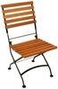 DEGAMO Garten-Essgruppe HOFGARTEN, (3-tlg), 2x Stuhl, 1x Tisch eckig 75x75 cm, Stahl schwarz, Eukalyptus Bild 2