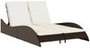 vidaXL Sonnenliege mit Auflagen Braun 114x205x73 cm Poly Rattan 368288 Bild 2