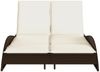 vidaXL Sonnenliege mit Auflagen Braun 114x205x73 cm Poly Rattan 368288 Bild 4