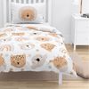 MTOnlinehandel Babybettwäsche Little Lion 100x135 + 40x60 cm in Biber, Löwe & Regenbogen, Tiere, 100% Baumwolle, 2 teilig, soft und kuschelweich für Babys und Kleinkinder Bild 4