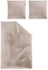 Irisette Mako-Satin uni Bettwäsche Set uni Paris 8000 beige 155x220 cm + 1 x Kissenbezug 80x80 cm Bild 4