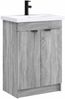 vidaXL Badezimmermöbel-Set Grau Sonoma 56 x 37,5 x 81 cm Holzwerkstoff 3404150 Bild 2