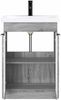 vidaXL Badezimmermöbel-Set Grau Sonoma 56 x 37,5 x 81 cm Holzwerkstoff 3404150 Bild 3