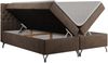 Boxspringbett mit Kopfteil und Topper, Polsterbett - GRIMALDI - 160 x 200 cm - Braun Velvet - H3 Bild 4