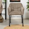 Bronx71 Esszimmerstuhl Mace Cord mit Rollen taupe Bild 2