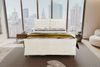 99rooms Vero Plus Boxspringbett 200x200 cm Cordstoff POSO Creme Bild 2