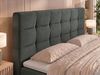 Boxspringbett SOLVEN mit Matratze H3 und Topper Visco, zwei Bettkästen, Doppelbett mit Stauraum, Bonell-Federkern, gepolsterte Kopfstütze - 160x200 cm - Dunkelgrau Jersey Bild 5
