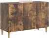 vidaXL Sideboard Geräucherte Eiche 89 x 34,5 x 60 cm Holzwerkstoff 894660 Bild 2