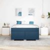 vidaXL Bettrahmen mit Matratze Blau 140 x 200 cm Stoff 3399193 Bild 3