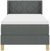 vidaXL Boxspringbett mit Matratze Dunkelgrau 200 x 80 cm Stoff 3341322 Bild 4