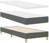 vidaXL Boxspringbett mit Matratze Dunkelgrau 200 x 80 cm Stoff 3341322 Bild 3
