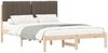 vidaXL Bettgestell mit gepolstertem Kopfteil Taupe 140 x 200 cm 878047 Bild 2