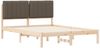 vidaXL Bettgestell mit gepolstertem Kopfteil Taupe 140 x 200 cm 878047 Bild 4