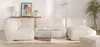 Vente-unique - NOUMARA Sessel Stoff Weiß - B 95 cm x H 80 cm x L 95 cm Bild 2