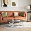 vidaXL Couchtischbeine 2 Stk. Weiß 70x(30-31,3) cm Stahl 4012693 Bild 3