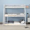 Etagenbett mit 3 Liegeflächen, Lattenrost und Rausfallschutz, 90/120/140 cm, Metallbett, Kinderbett Bild 3