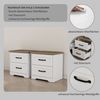 OTTO home Nachtkommode Emmilia Nachttisch Set im Landhaus Design (2 St, Schlafzimmer Kommoden Nachschrank im 2er Set), 2 Schubladen je Nachttisch - viel Stauraum im Schlafzimmer Bild 3