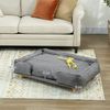 PawHut Tierbett für große Hunde unter 30 kg, Holzbeine, Polyester, mit abnehmbarem Sitzkissen, Dunkelgrau Bild 3